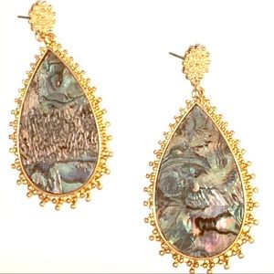 Abalone Tear Drop Earrings